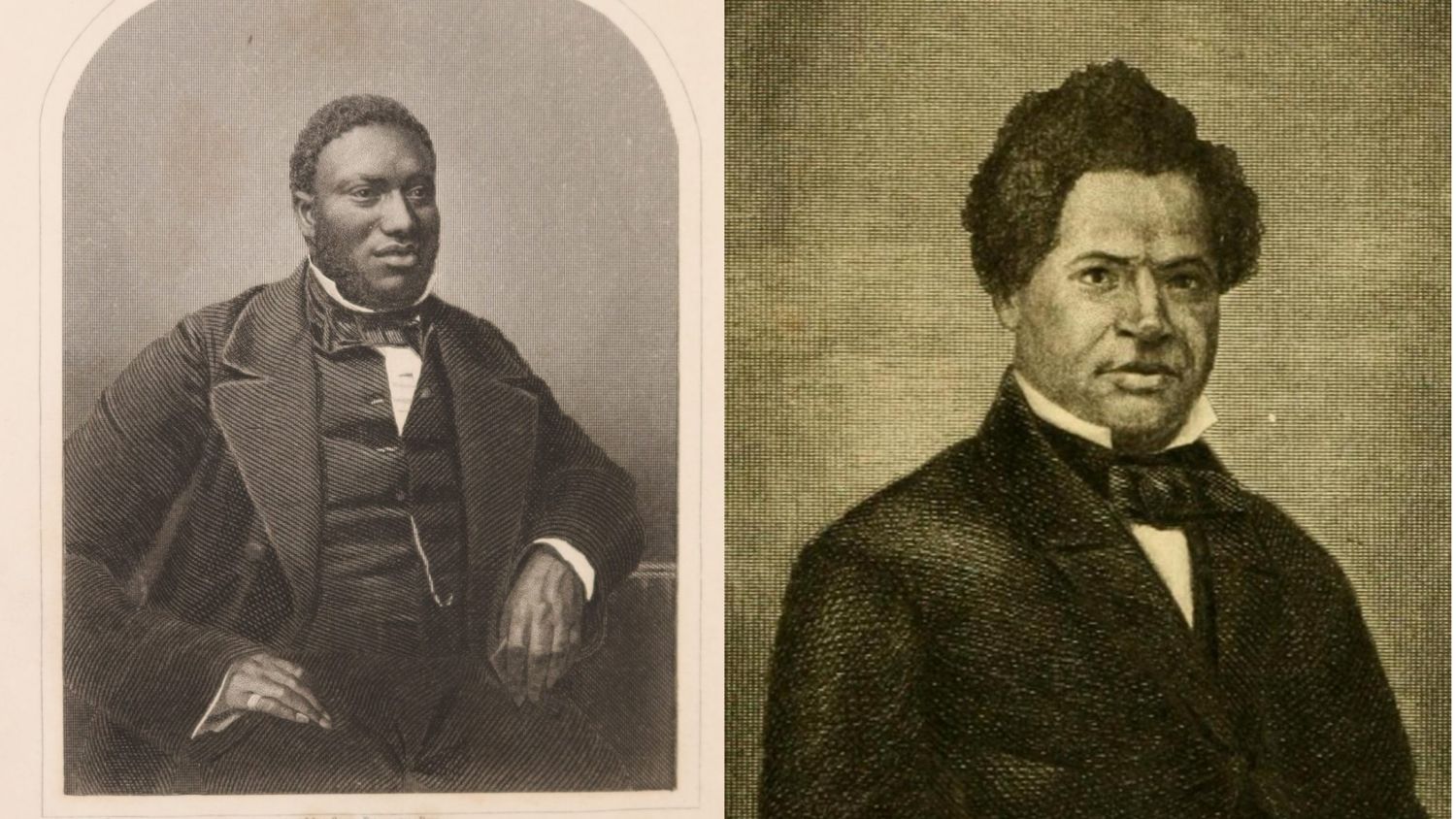 Lithographs of Rev. Samuel J. May (left) and Rev. Jermain Wesley Loguen of Syracuse (right). Image Sources (from left): Hear About There, New York Almanack.