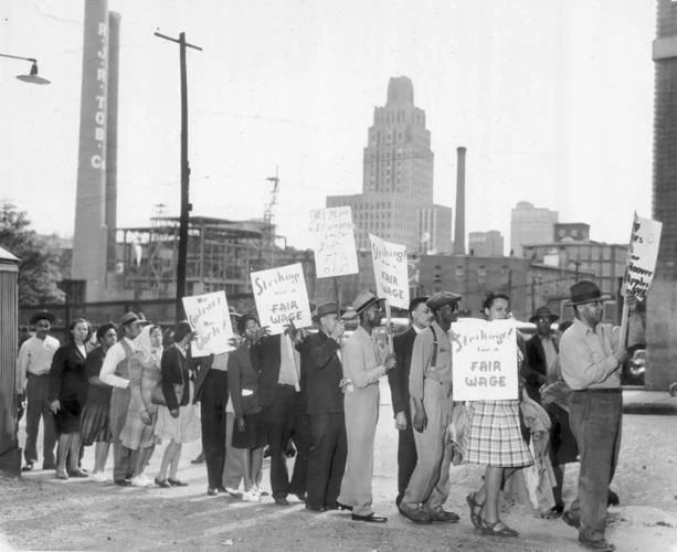 Velma Hopkins and other activists held several strikes at RJR, including a 38-day strike in 1947 that garnered nationwide attention. Photo Source: Winston Salem Journal.