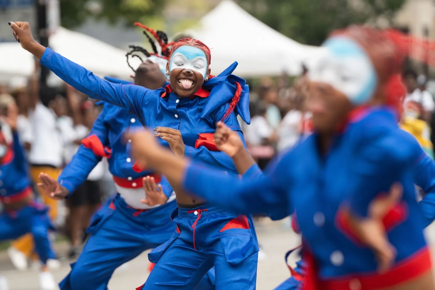 Members of the Empiire Dance Company perform during the annual Bud Billiken Parade along Martin Luther King Drive in Bronzeville in 2023. Photo Source: Pat Nabong/Sun-Times